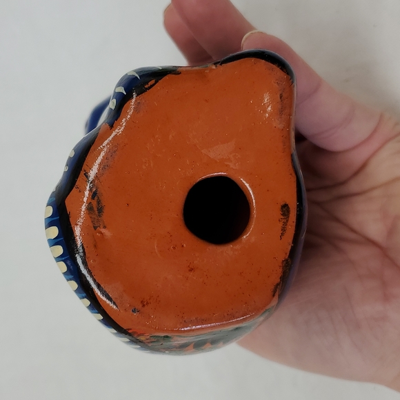 Talavera handmade folk art red-ware cat figure Made in Mexico - Picture 6 of 6